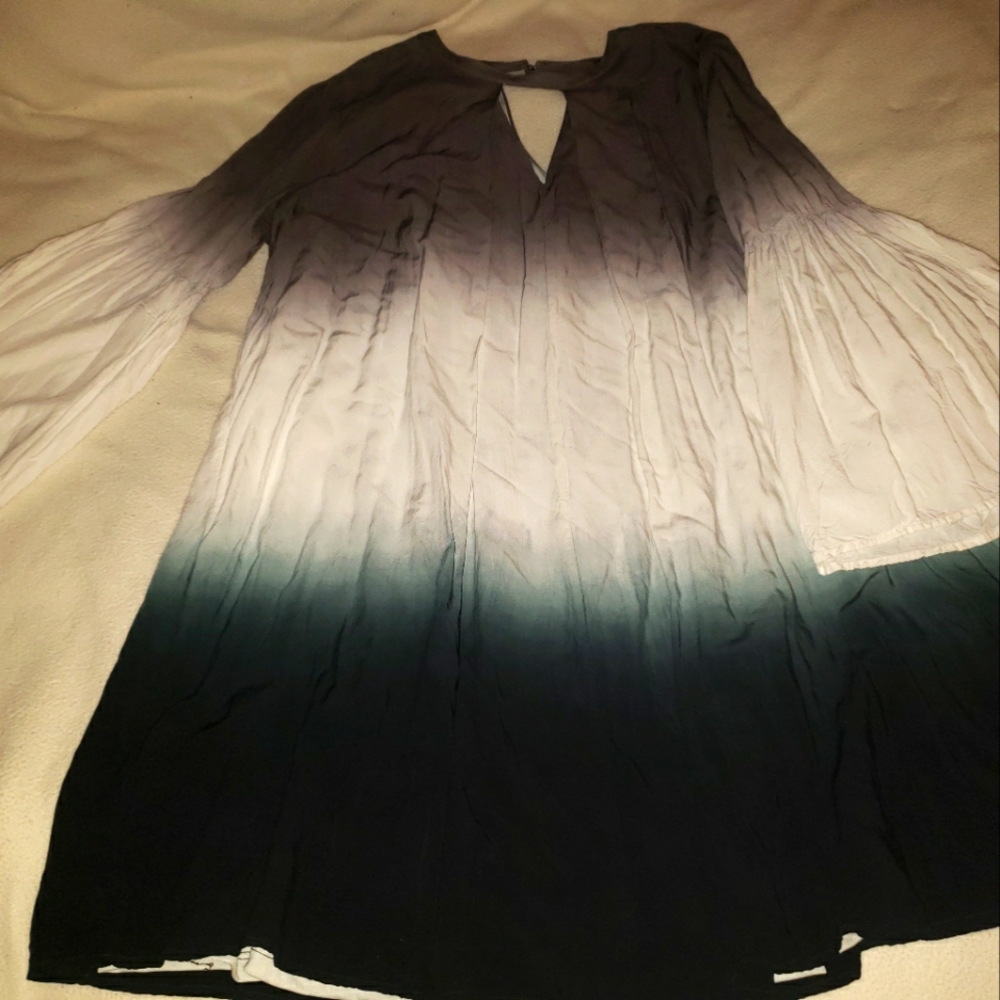Dip dye, ombre, indigo, grey and white size M